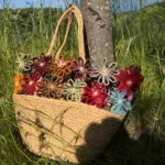 Sac de plage en raphia – Image 2