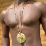 Collier Main de Force en bronze, médaillon africain coulé à la main, symbole de protection, vue 10